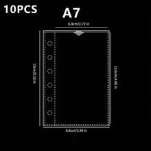 A5/A6/A7 Size Laser Transparent Loose Leaf Binder, Portable Transparent Star Loose Leaf Binder, Photo Storage Bag, Transparent Sticker Notebook, Loose Leaf Sticker Notebook And Photo Album | Budget Planner, Office Diary, School, Hobby Planner | Portable Star Design Suitable For Commuting And Collection - Binder - View 14