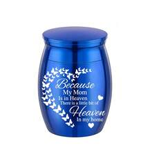 1 Piece Small Urns For Human Pet Ashes Aluminum Alloy Mini Keepsake Urn Butterflies Small Cremation Urns For Ashes Memorial Ashes Keepsake-Because My Dad Is In Heaven… - Multicolor - View 18
