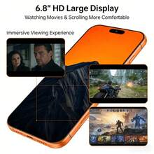 W&O 17th Generation Pro Max Android Mini Tablet Smartphone, Android 15.0 OS, 8/12GB RAM + 256/512GB ROM, 5G Dual SIM, 6.9-Inch HD Dynamic Display, 6800mAh Ultra-Long Battery Life. Perfect For Personal Use And Gifting. - Bạc - Xem 8