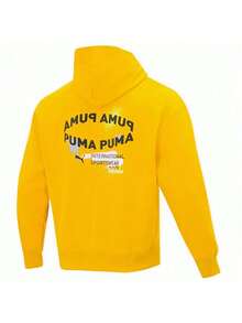 Puma Sudadera con capucha de corte holgado y mangas largas - Amarillo - Ver 2