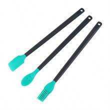 Bộ 3 dụng cụ làm bánh mini bằng silicon - Cọ phết dầu, dao cạo, thìa trộn, cọ phết chịu nhiệt, dụng cụ phết mứt. - Xem 2