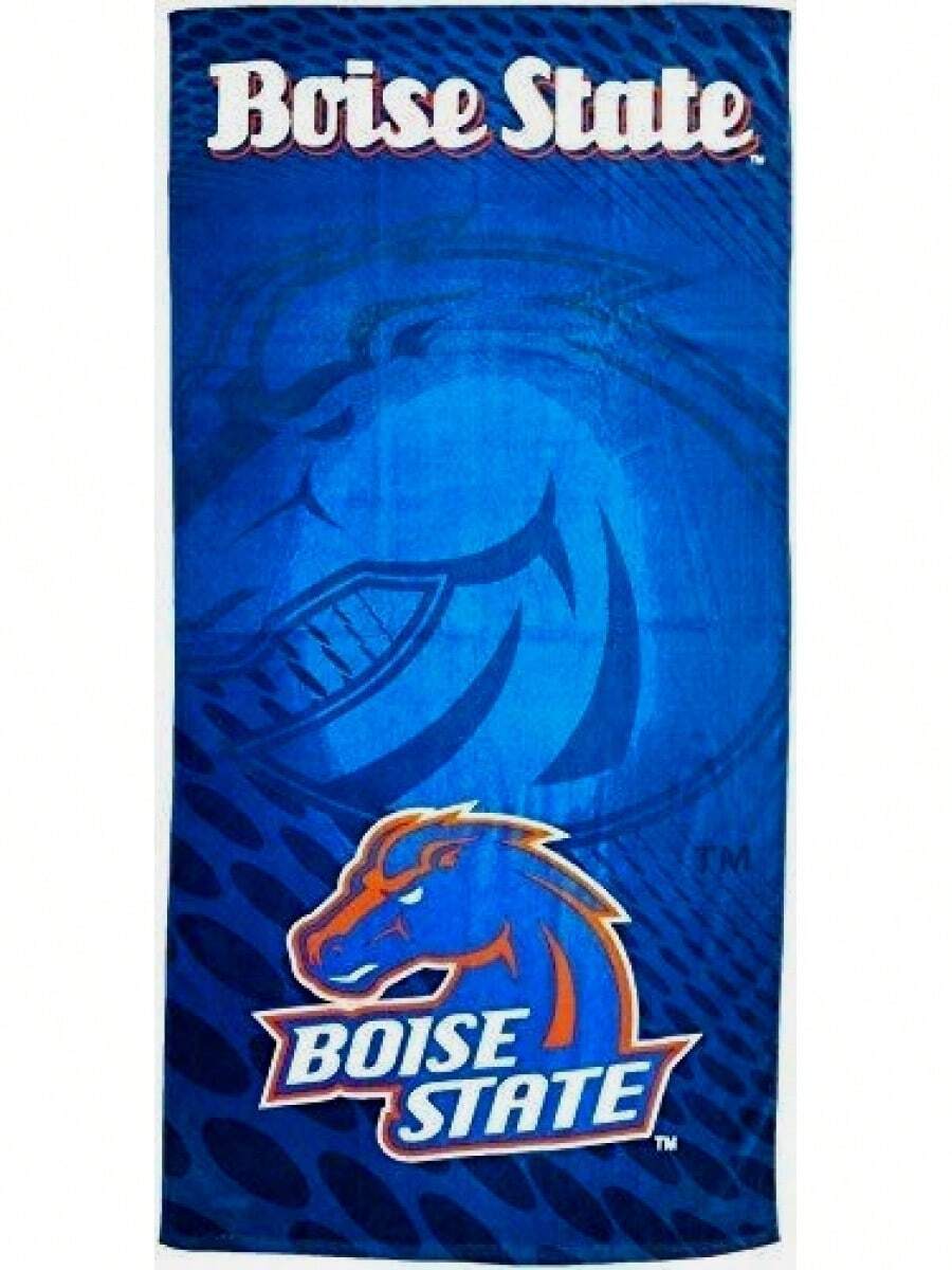 1pc Boise State Broncos Vintage Logo Beach Towel Pool Bath Towel 30"X60" NWT Soft & Absorbent Microfiber Towel, Suitable For Bathroom, Swimming, Fitness, Yoga, Lightweight & Portable, Wind & Sun Protection, Ideal For Summer Travel & Decoration - 1 - Xem 1