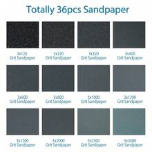 36PCS Sandpaper,Atosun Premium Wet Dry Waterproof Sand Paper, 120 To 3000 Assorted Grit Sanding Paper For Wood Furniture Finishing, Metal Sanding And Automotive Polishing, 9 X 3.6 Inches - 36 Sheets Of Sandpaper - View 11