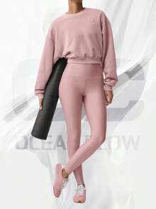 High-Waist Airlift Legging - Vintage Pink - View 3