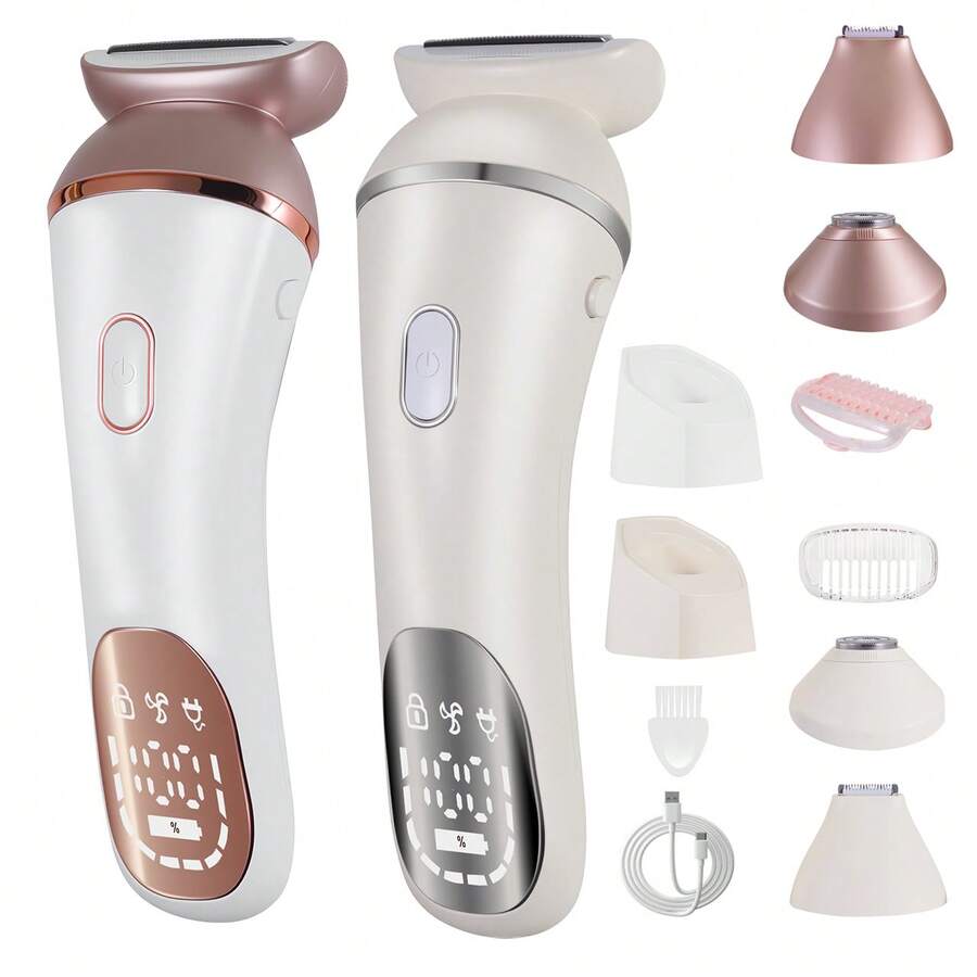 1 máy cạo râu điện 3 trong 1 dành cho nữ, máy triệt lông thông minh dùng được cả khi khô và ướt, có thể sạc lại, bộ dụng cụ triệt lông đa năng vùng nách và vùng kín. - Xem 1