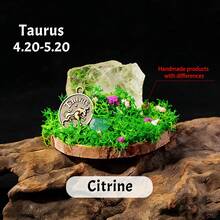 1件天然七脉轮星座疗愈水晶摆件，森林能量宝石雕像，健康家居桌面装饰礼品，母亲节和父亲节礼物 - 十二星座原石擺件 - 查看 21