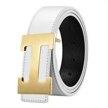 Men's Belt, High-End Classic Letter H Buckle Casual Pants Belt, Fashionable - Multicolor - View 5