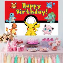 Đồ dùng trang trí tiệc sinh nhật Pokemon có bản quyền, Vải phông nền trang trí màu đỏ trắng vàng vui nhộn, Phông nền chụp ảnh hoạt hình Anime, Áp phích, Phụ kiện chụp ảnh, Vải phông nền trang trí tiệc sinh nhật hoàn hảo, Biểu ngữ, Phông nền chụp ảnh, Trang trí tiệc sinh nhật, Kích thước: 82.7*59.1/59.1*39.4/39.4*29.5 inch - Nhiều màu - Xem 4