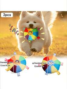 1pc Dog Toy - Cartoon Pattern, Interactive Non-Electric Squeaky Toy, Suitable For All Breeds, Durable Puppy Play & Training Accessory - Multicolor - View 18