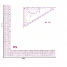 PIN 1 Set Professional Sewing Ruler Kit - L-Shaped Ruler, Comma Ruler, Triangle Ruler, French Curve Ruler And 90 Degree Ruler, For Accurate Garment Pattern Making And Clothing Design - Multicolor - View 16