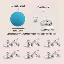 Kẹp rèm từ tính, móc rèm từ tính không cần khoan không cần may, kẹp rèm cản sáng, phụ kiện rèm dễ lắp đặt - bạc - Xem 13