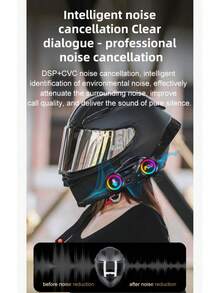 Y13 Motorcycle Helmet Speakers With High Battery Life, IP56 Waterproof, Auto Answer/Call, Music Control, Smart Noise Cancellation, Wake-Up Function, 2 Microphone Types - Suitable For All Helmets (No Intercom Function) - Y13 - View 9