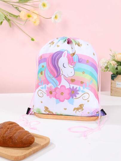 1 chiếc ba lô dây rút hình kỳ lân cầu vồng, túi dây rút chủ đề kỳ lân cho tiệc tùng, túi quà tặng tái sử dụng, đồ trang trí tiệc sinh nhật chủ đề kỳ lân, túi đựng đồ, túi đựng kẹo, đồ dùng cho tiệc sinh nhật kỳ lân, hoàn hảo cho trường học, du lịch, hoạt động thể thao, quà tặng sinh nhật.