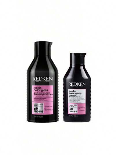 Redken [Bundle] Acidic Color Gloss Shampoo 500 Ml + Acid Color Gloss Conditioner Hair Treatment