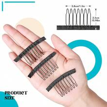 Wig Caps For Women 95 Pcs Wig Making Kit Stretchable Mesh Dome Cap Black Hair Weaving Thread Needles Combs And Adjustable Elastic Bands - View 5