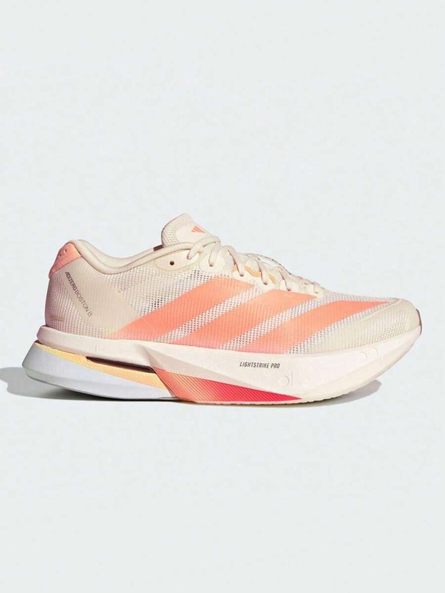 Adidas Giày thể thao nữ, tập luyện thể dục, có đệm, thoáng khí, giày chạy bộ thường ngày. - Màu be/cam - Xem 1