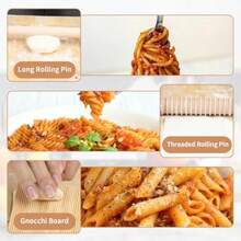 3 Ize Pata Making Tool 13Pc Wooden Pata Making Kit With 3 Ize Threaded  Pin Long  Pin Foldable Pata Drg Rack Gnocchi Board And Other Enioy Making Pata At He - Wood - View 4