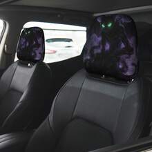 2 miếng bọc tựa đầu xe hơi in hình động vật, in hai mặt, bảo vệ tựa đầu ghế xe hơi. - Nhiều màu - Xem 2