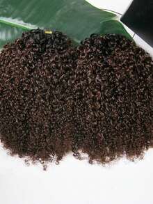 Y WIGS #T1B/4 Miracle Knots 钩针编织假发，100% 未经加工的纯天然真人发，多纹理蓬松卷曲真人钩针编织接发，16 英寸，120 克，柔软耐用，羽毛钩针编织假发，适用于圣诞节、母亲节、情人节、婚礼、日常佩戴、舞会、派对和角色扮演。 - 彩色 - 查看 4