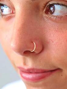 1 Pair 6/7/8/9/10mm 925 Sterling Silver Nose Ring Hoop Cartilage Tragus Helix Lip Ear Piercing Jewelry Fine Jewelry - Gold - View 9