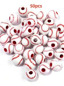 50pcs World Cup Sports Series Football, Rugby, Basketball, Volleyball Acrylic Shoe Decoration Beads - Multicolor - View 12