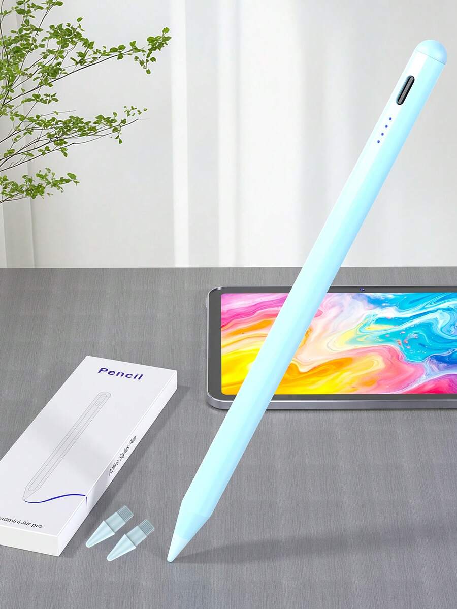 这款触控笔兼容 iPad，适用于第十代/第十一代（A16 芯片）2022、2025 款 iPad Pro/Air4/5/6 10.9 英寸机型，无需蓝牙连接即可实现高灵敏度使用。笔尖可根据角度产生不同粗细的线条或阴影效果。兼容 iPad 7/8/9 10.2 英寸机型以及 2018-2022 款 11 英寸/12.9 英寸 iPad Pro。笔芯易于更换。笔身带有 LED 电量指示灯，电池容量为 90mAh。黑色。