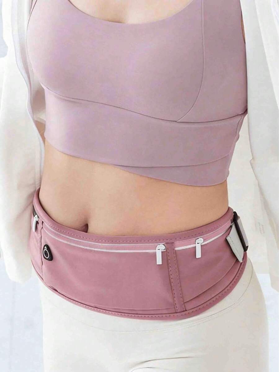 Unisex Sport-Taillentasche, geeignet für Laufen, Outdoor-Wandern, Fitness und Nachtlaufen, kann Handy aufnehmen. Reflektierendes Streifendesign für bequeme Nutzung beim Nachtlaufen.