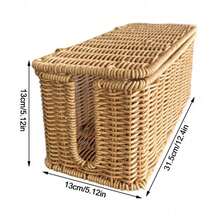 Cable Wire Cord Storage Box Case Management Plug Socket Tidy Organiser - Burlywood (natural Wood Color) - View 3