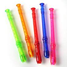 1pc Transparent Colorful 6-Hole/8-Hole Vertical Flute, Student Beginner Practice Instrument, 6-Hole/8-Hole Colored Flute, Craft Music Practice Educational Material - Multicolor - View 8