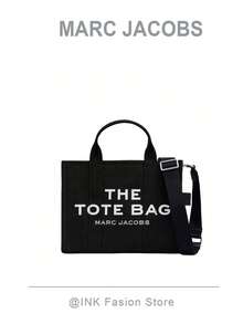 Marc Jacobs The Canvas Medium Tote Bag Women  Bags It Features Cotton Canvas,2026 Valentine's Day Gifts,Gift For Her M0016161 - 黑色 - 查看 1