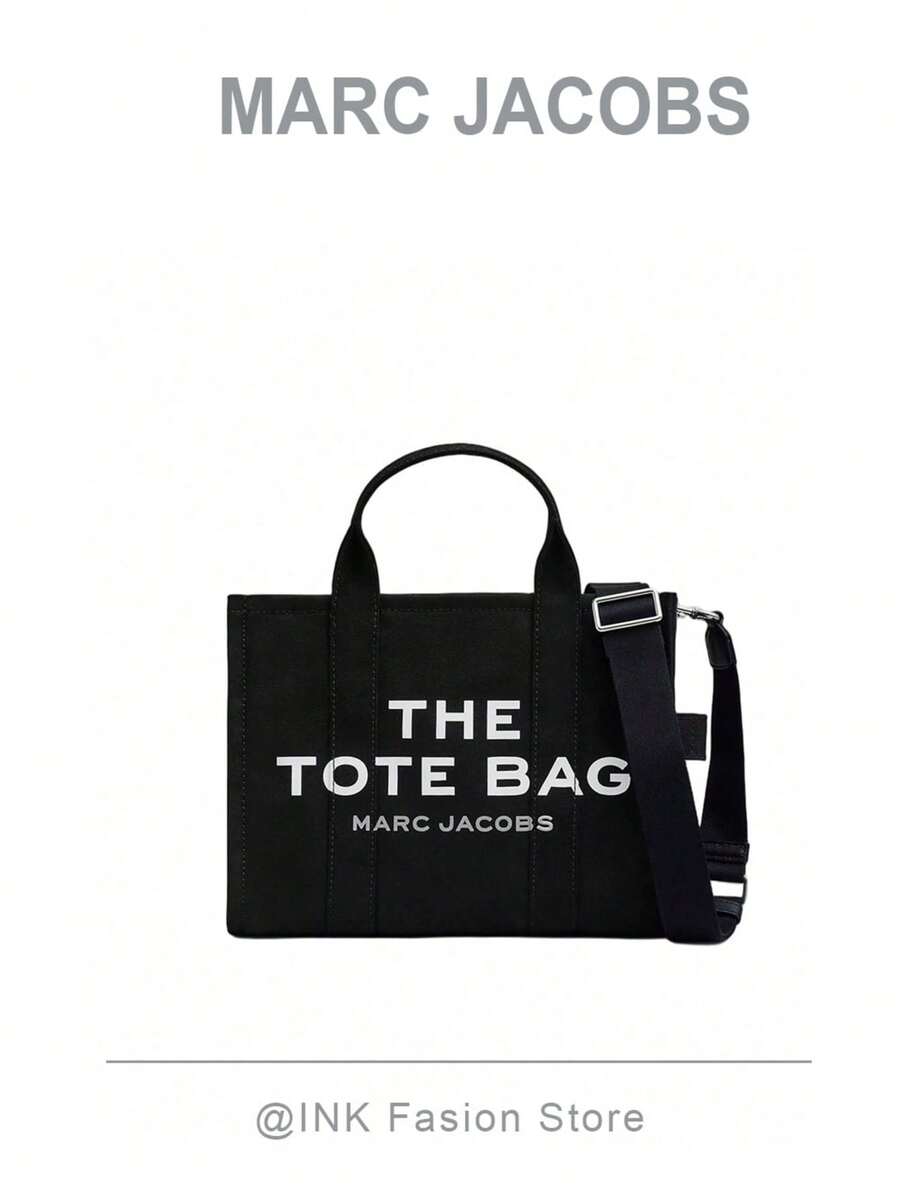 Marc Jacobs The Canvas Medium Tote Bag Women Bags It Features Cotton Canvas,2026 Valentine's Day Gifts,Gift For Her M0016161 - 黑色 - 查看 1