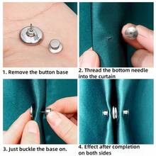 Kẹp rèm từ tính, móc rèm từ tính không cần khoan không cần may, kẹp rèm cản sáng, phụ kiện rèm dễ lắp đặt - bạc - Xem 4