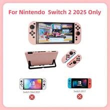 Switch 2 Hard Shell Protective Case, Includes 2 Tempered Glass Screen Protectors And 8 Thumb Grips, Detachable Full Body Protection Shell, Solid Color Series - Pink - View 5