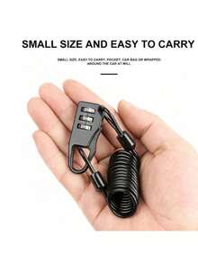 Multifunctional Helmet Lock Mountain Bike Wire Lock Safety Lock Bicycle Motorcycle Electric Vehicle Portable Password Cable Lock - Multicolor - View 5