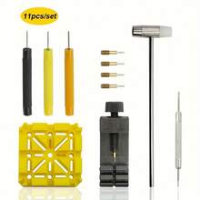 11pcs Watch Repair Tool Kit, Watch Adjustment Tools, Watch Disassembly Tools, Watch Band, Band Adjuster, Watch Band Scissors, Suitable For Home Use, Convenient And Easy To Use - 11 Piece Set - View 3