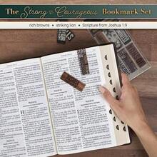 Christian Art Gifts Magnetic Scripture Bookmark/Pagemarker Set Men: Strong Courageous Lion - Set Of 6, Inspirational Scripture Bibles, Fridges, Books, Multicolor/Brown/Black/Gray, Small - 規律 + 堅強勇敢 - 查看 4
