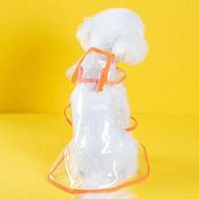 Áo mưa trong suốt cho chó, chó lớn, chó Teddy, chó vừa, chó nhỏ, Bigbear, áo choàng toàn thân cho thú cưng, quần áo cho chó, chống thấm nước hoàn toàn. - trái cam - Xem 9