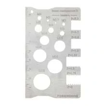 1pc 304 Stainless Steel Screw Measuring Tool, Screw And Bolt Caliper, Durable, Precise Threaded And Distance Measurement, Screw And Nut Gauge, M12 Precise Diameter Caliper, Suitable For All Year Round Use, Happytoday - Ruler - View 9