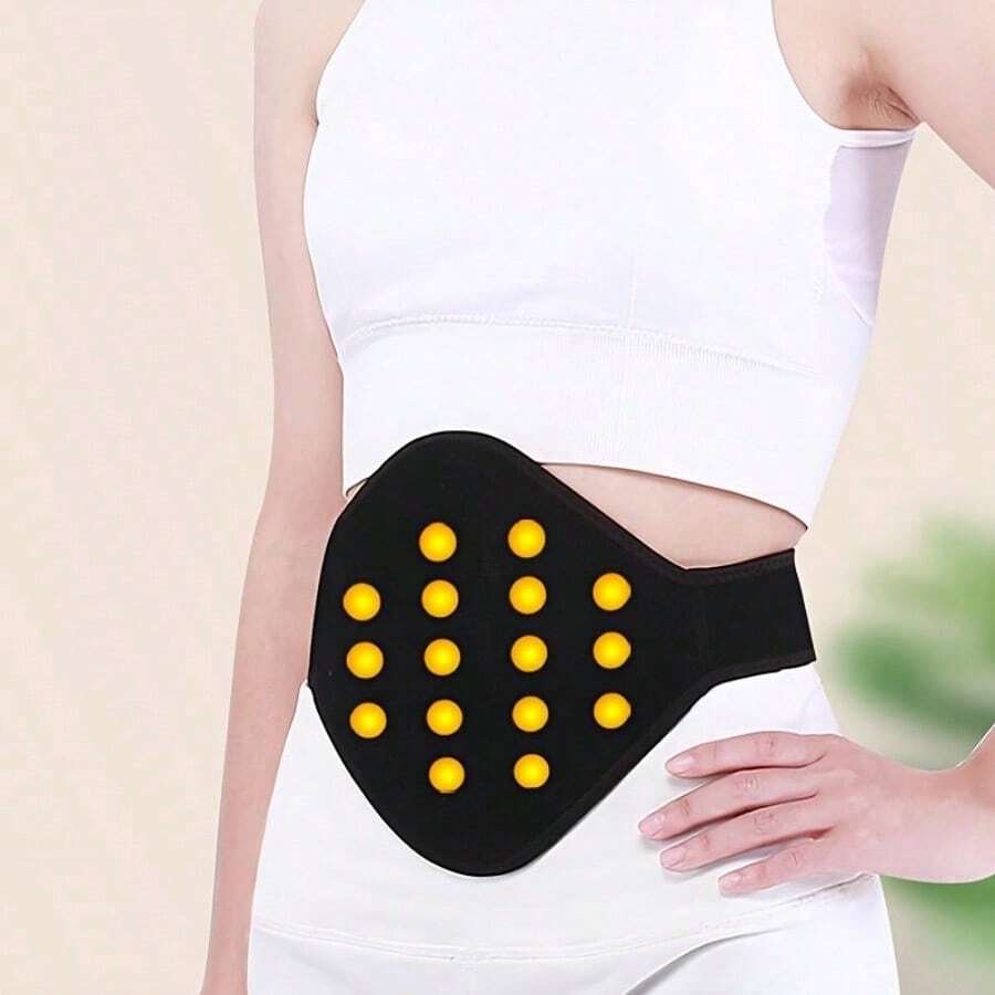 Self-Heating Magnetic Therapy Warm Waist Belt, Unisex Warm Waist Band For Home Use - Black - View 1