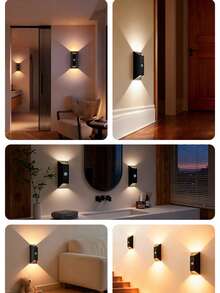 1 đèn LED gắn tường từ tính thông minh, có thể sạc lại, điều khiển từ xa không dây, cảm biến chuyển động, không cần dây dẫn. - Nhiều màu - Xem 5