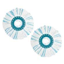 Yuunaie 1/2/4pcs Thick Rotating Mop Replacement Heads, Suitable For Leifheit Clean Twist Disc Mop, Deep Cleaning Washable & Reusable Mop Replacement Pads, Suitable For Kitchen & Bathroom Cleaning Accessories - 綠白色 - 查看 13