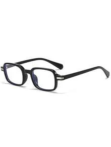 1 Pair Women's Small Frame Rectangular Plastic Solid Color & Leopard Print Retro, Casual Commute Personalized Street Boho Chic Fashion Decorative Clear Lens Glasses, Suitable For Reading, Back To School - Multicolor - View 6