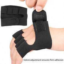 1pc Unisex Fitness Gloves, Fingerless Weight Lifting Gloves Designed For Strength Training And Workout - Black - View 1