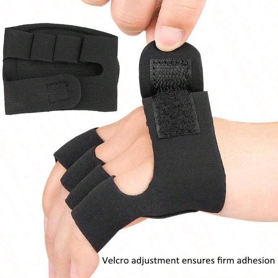 1pc Unisex Fitness Gloves, Fingerless Weight Lifting Gloves Designed For Strength Training And Workout - Black - View 1