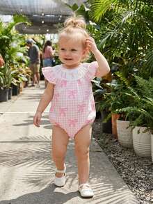 Newborn Baby Rompers - Pink - View 3