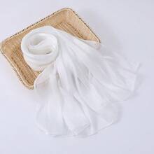 1 chiếc khăn trùm đầu bằng vải chiffon lấp lánh màu trơn dành cho nữ, thích hợp dùng hàng ngày, đi biển, chống nắng, kiểu hijab hoặc đi nghỉ mát. - Nhiều màu - Xem 7