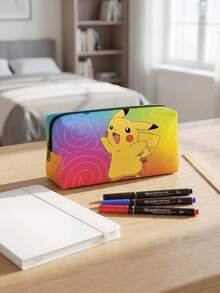 Estuche de lápices, regalo de fiesta, regalo de cumpleaños, estuche de papelería de aprendizaje exquisito, bolsa de almacenamiento de cosméticos y brochas de maquillaje - Multicolor - Ver 1