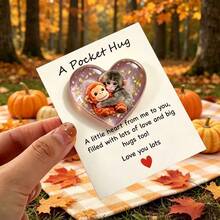 1pc/2pcs/3pcs Punch Monkey Pocket Hug Card, Little Monkey Heart-Shaped Pocket Hug Card, Heart-Shaped Resin Souvenir With Greeting Card, Inspirational Greeting Card, Unique And Thoughtful Gift For Friends, Family And Animal Lovers - View 7