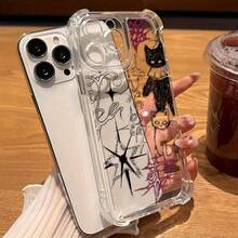 Funda de teléfono Y2K con diseño de gato de dibujos animados simple, compatible con iPhone 17, 17 AIR, 17 PRO, 17 PRO MAX, 11, 11 PRO, 11 PRO MAX, 12, 12 MINI, 12 PRO, 12 PRO MAX, 13, 13 MINI, 13 PRO, 13 PRO MAX, 14, 14 PLUS, 14 PRO, 14 PRO MAX, 15, 15 PLUS, 15 PRO, 15 PRO MAX, 16, 16E, 16 PLUS, 16 PRO, 16 PRO MAX, X, XR, XS MAX,  A54, A55, S22, S23, teléfonos móviles, bolsos, accesorios para móviles, fundas para teléfonos, decoración de habitaciones, accesorios, fundas transparentes para teléfonos, verano, correas para teléfonos, fundas para teléfonos de hombre - Estilo (1 pieza) - Ver 3