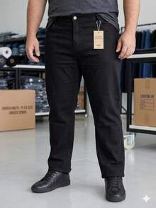 CHEN Men's Plus Size Jeans With Elastane, Traditional, Affordable, Comfortable, Large Size - màu đen - Xem 1